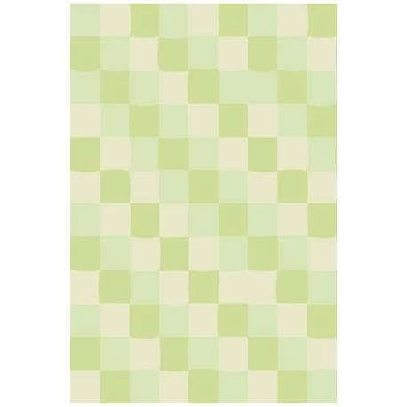Papel De Parede Xadrez Verde Com Detalhes Amarelos-60x300cm