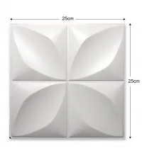 Relevo de pétalas - Placa 3D para parede em PVC 3576-8685